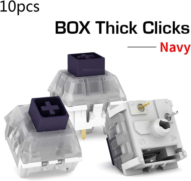 AOIXBCUROC Optical Mechanical Key Switch, Kailh Box Thick Click Navy Blue Jade Switches RGB SMD 3pin Switch IP56Waterproof: Amazon.co.uk: Kitchen & Home