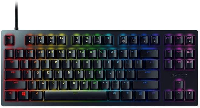 Amazon.com: Razer Huntsman Tournament Edition TKL Tenkeyless Gaming Keyboard: Fastest Keyboard Switches Ever - Linear Optical Switches - Chroma RGB Lighting - PBT Keycaps - Onboard Memory - Classic Black: Computers & Accessories