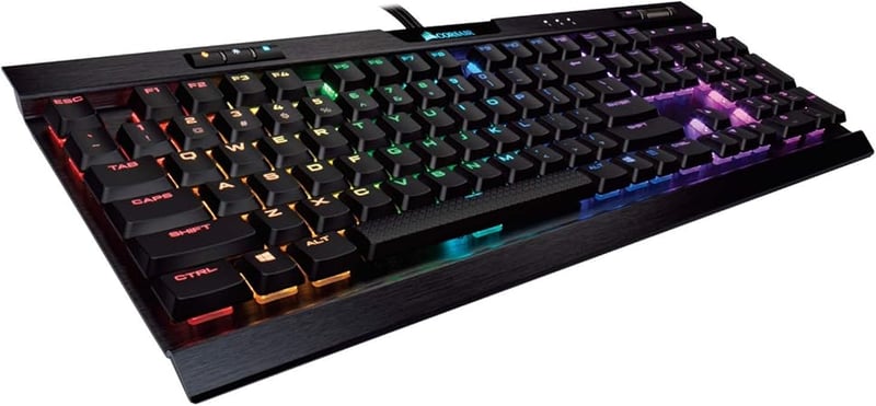 Amazon.com: CORSAIR K70 RGB MK.2 RAPIDFIRE Low Profile - Backlit RGB LED - USB Passthrough & Media Controls - Fastest & Linear Low Profile - Cherry MX Speed (Renewed): Computers & Accessories