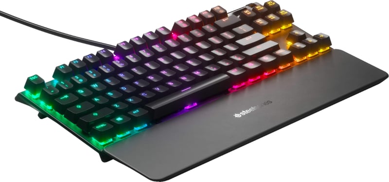 Steelseries Apex 7 Tkl Wired Mechanical Red Linear & Quiet Switch Gaming Keyboard With Rgb Backlighting - Black - Big Apple Buddy