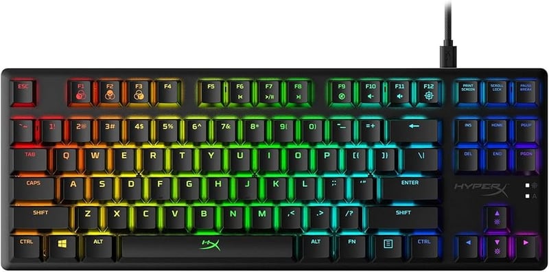 Amazon.com: HyperX Alloy Origins Core - Tenkeyless Mechanical Gaming Keyboard, Software Controlled Light & Macro Customization, Compact Form Factor, RGB LED Backlit, Linear HyperX Red Switch: Computers & Accessories