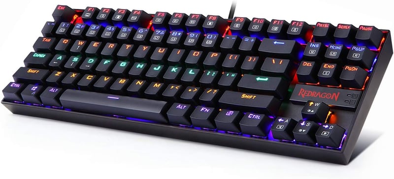 Amazon.com: Redragon K552 Mechanical Gaming Keyboard RGB LED Rainbow Backlit Wired Keyboard with Red Switches for Windows Gaming PC (87 Keys, Black): Computers & Accessories