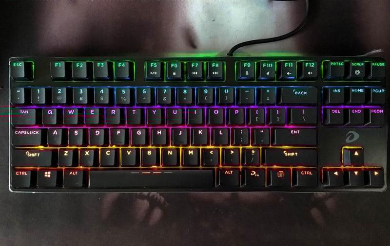 Giá 649,000 đ - Bàn phím cơ Gaming DAREU EK87s - Black (RED Led ...