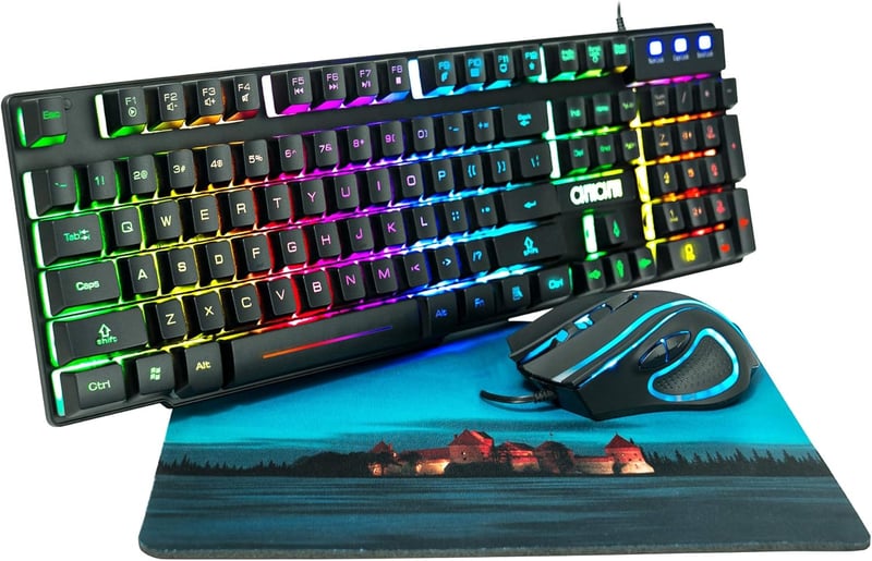 Amazon.com: RGB Gaming Keyboard and Mouse Combo CHONCHOW 991b ...