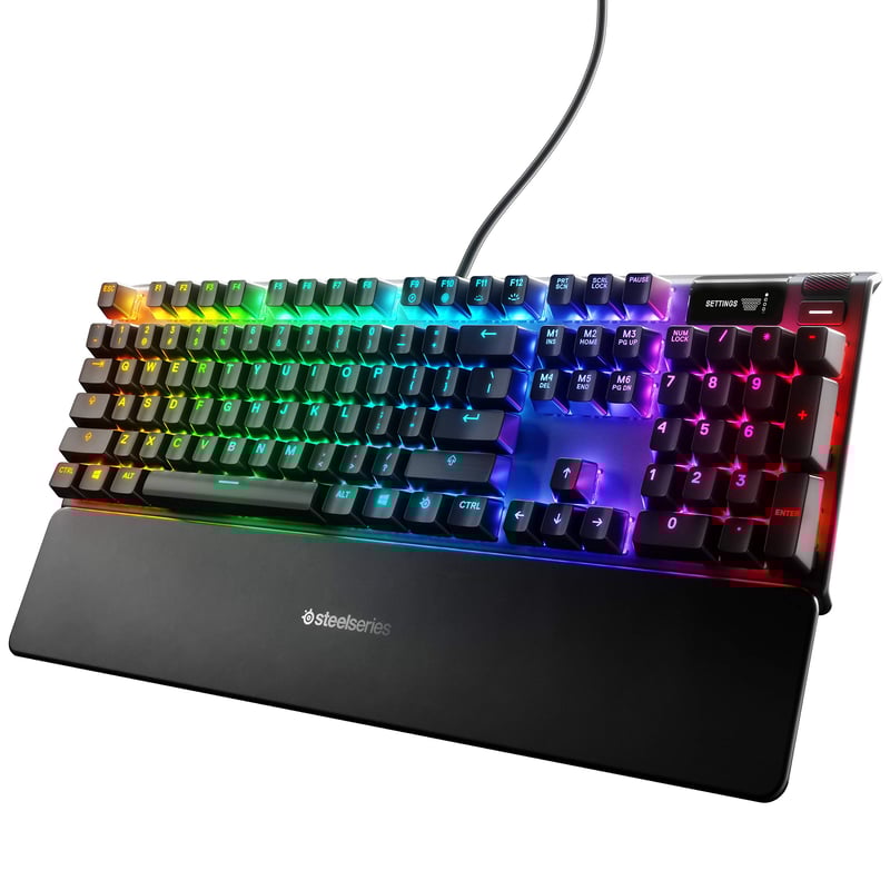 SteelSeries Apex Pro Mechanical Gaming Keyboard – Adjustable Actuation Switches – World's Fastest Mechanical Keyboard – OLED Smart Display – RGB Backlit giá tốt nhất 2020 | FPT Shop