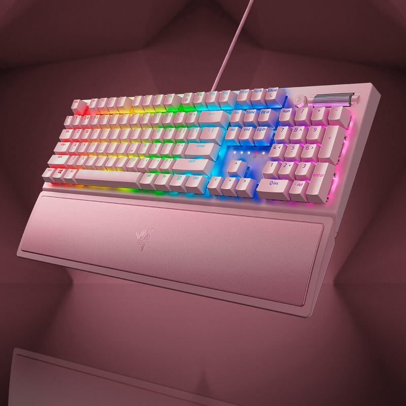 Razer BlackWidow V3 Quartz Edition Mechanical Keyboard 104 Keys Wired Gaming Keyboard with Razer Chroma RGB Effect Green Switch