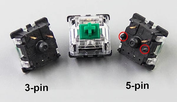 Gateron Switches 3 pin 5 pin Replacement of Kailh Switches and Cherry MX Switches of Mechanical Keyboard Free Shipping|Keyboards| - AliExpress