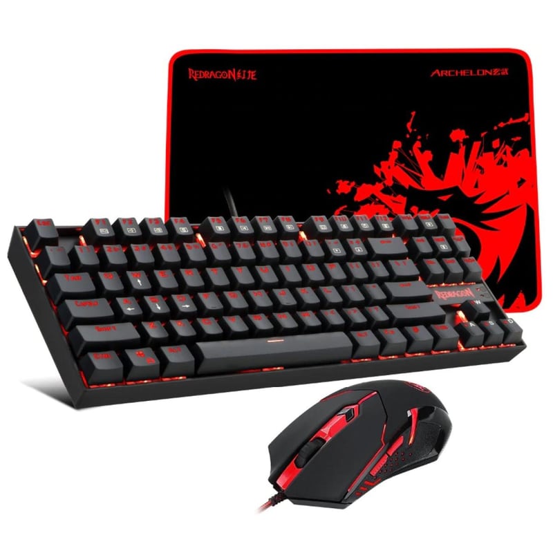 Redragon K552-BA Gaming COMBO ( Keyboard + Mouse + Pad ) | K552-BA ...