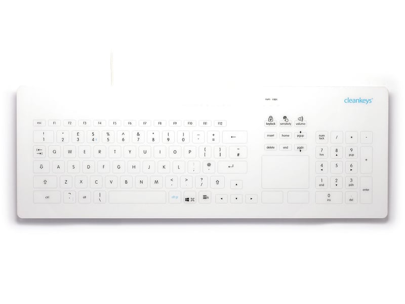 Cleankeys Glass Easy Clean Medical Touchpad Keyboard