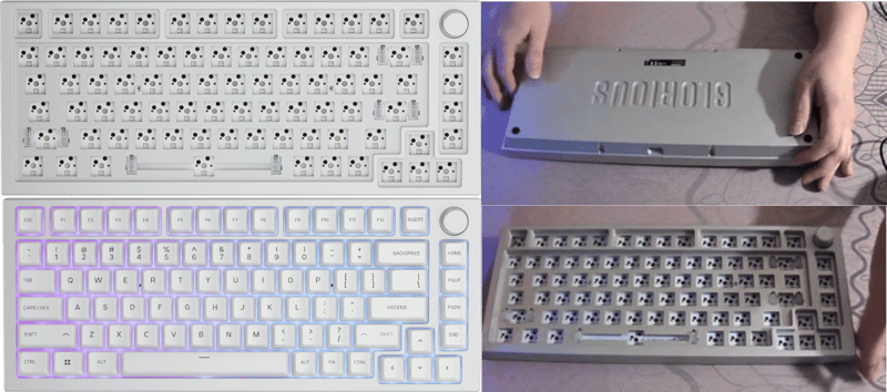 GMMK Pro White Ice preview images vs Stream First Look : r/MechanicalKeyboards