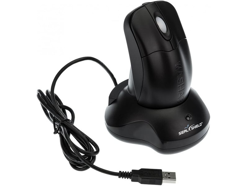 SILVER STORM Black Wireless Waterproof Antimicrobial Scroll Wheel Mouse
