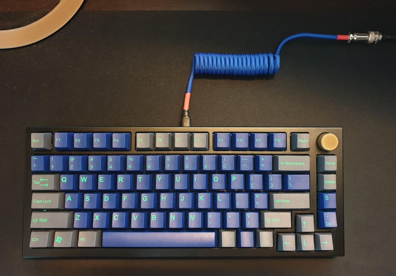 So happy with my GMMK pro and homemade coiled cable! : r/glorious