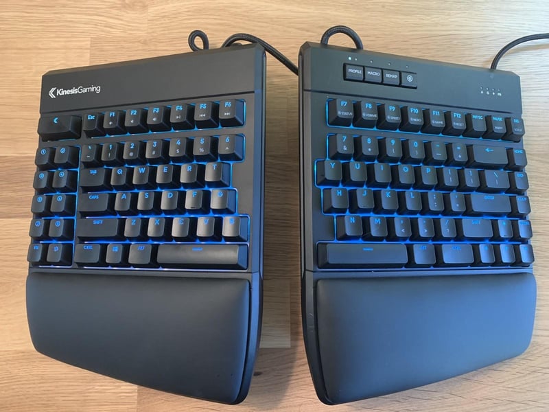 Kinesis Gaming Freestyle Edge RGB Split Mechanical Gaming Keyboard