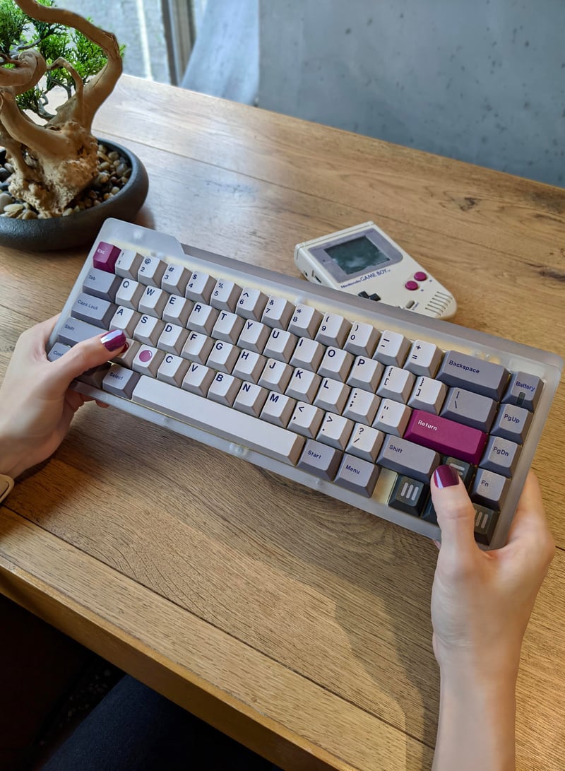 This is the proper way to hold a keyboard equipped with GMK DMG : r/MechanicalKeyboards