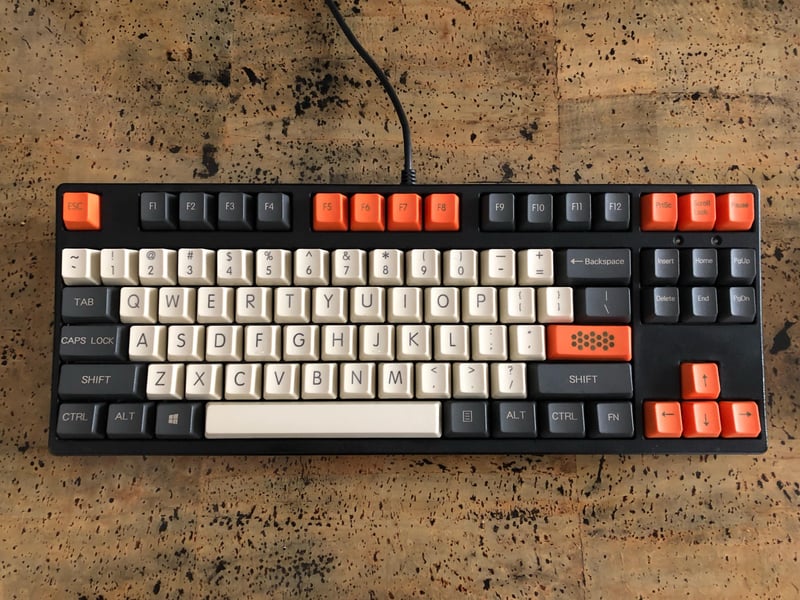 Filco Majestouch keyboard with YMDK carbon caps and Cherry MX Blue Switches. : r/MechanicalKeyboards