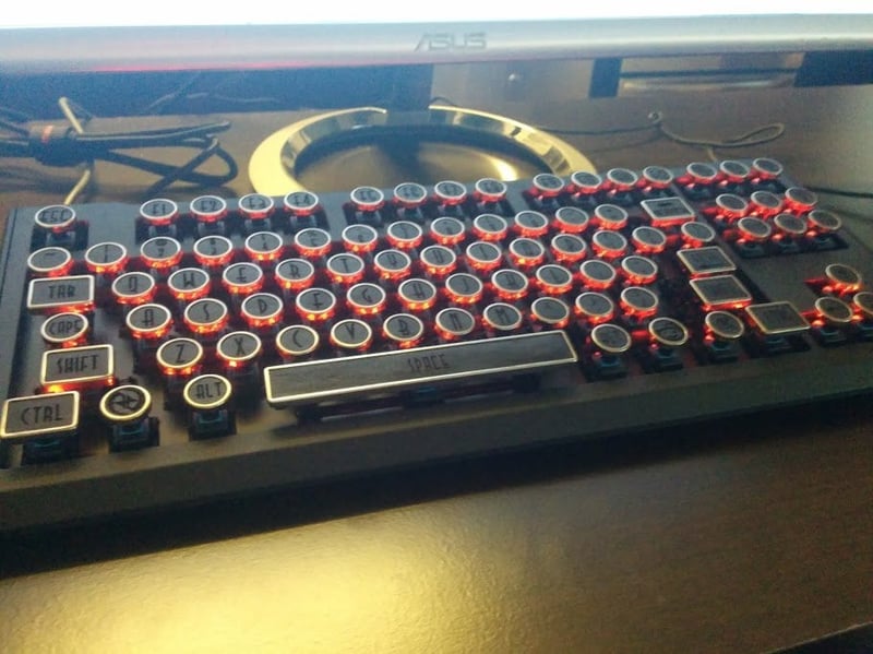 Got my DataMancer leather keycap keyboard. :D : MechanicalKeyboards